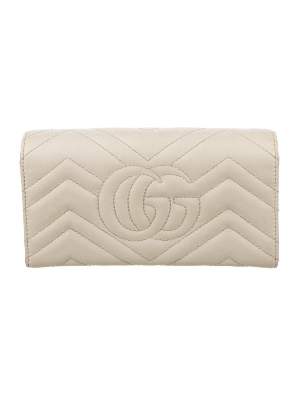 Gucci GG White Marmont Quilted Leather Wallet EUC - Picture 2 of 7